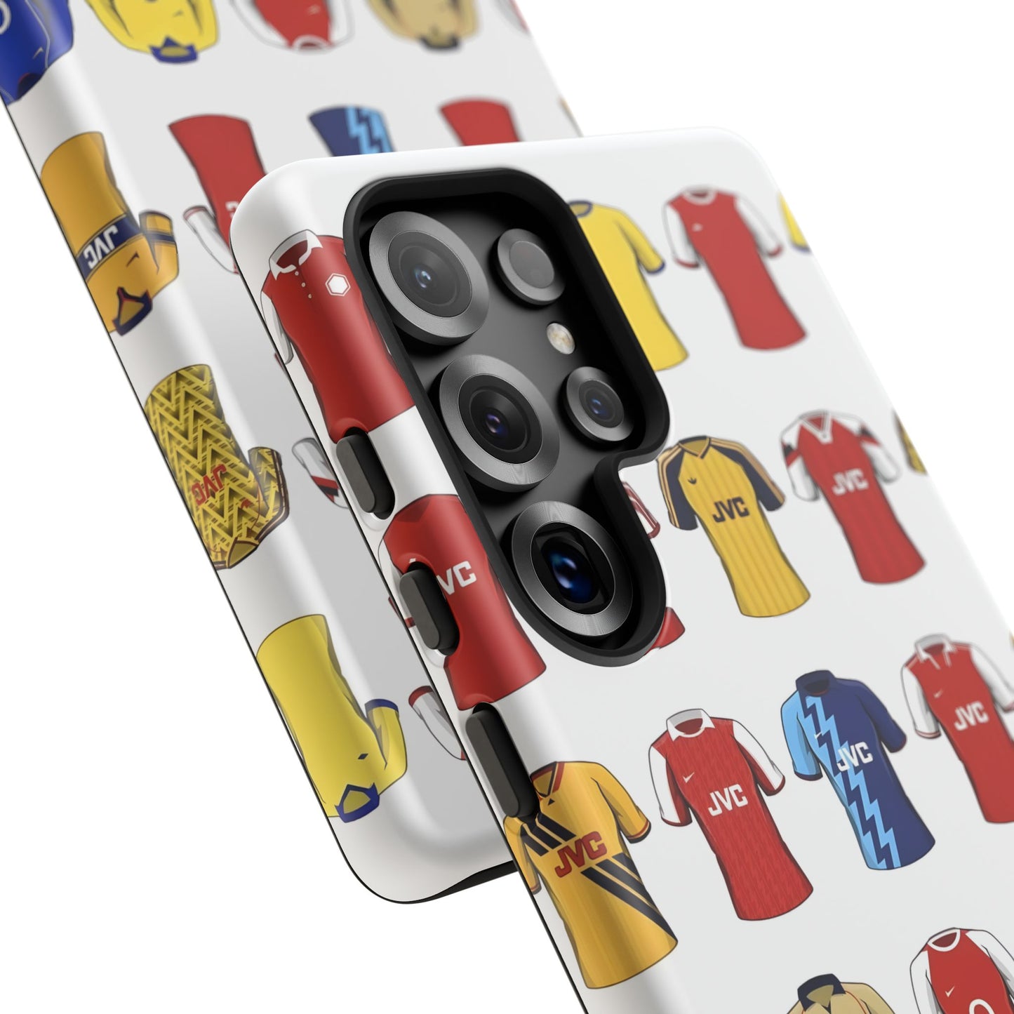 Arsenal Football Jersey Pattern Phone Case – Vintage Kit Collage Tough Cases