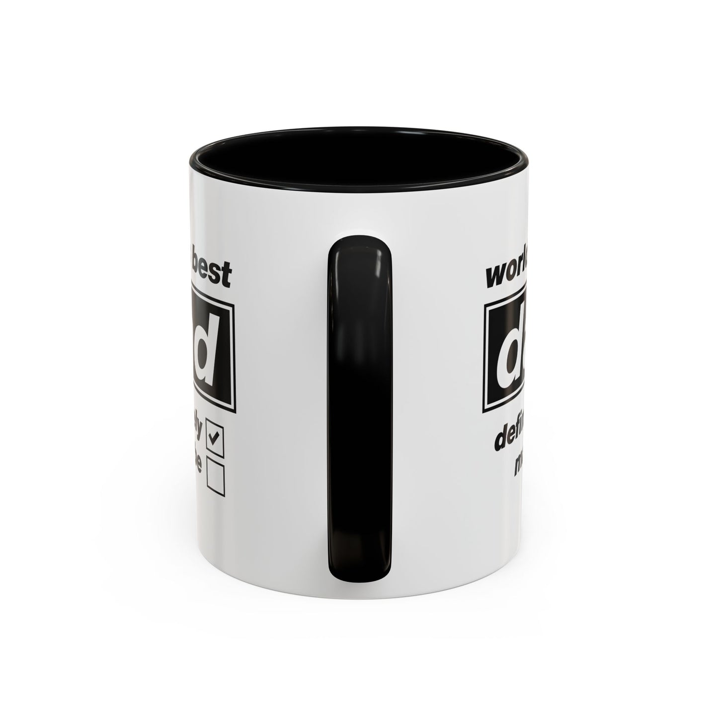 World's Best Dad Mug — "Definitely" Checked Funny Father's Day Coffee Mug