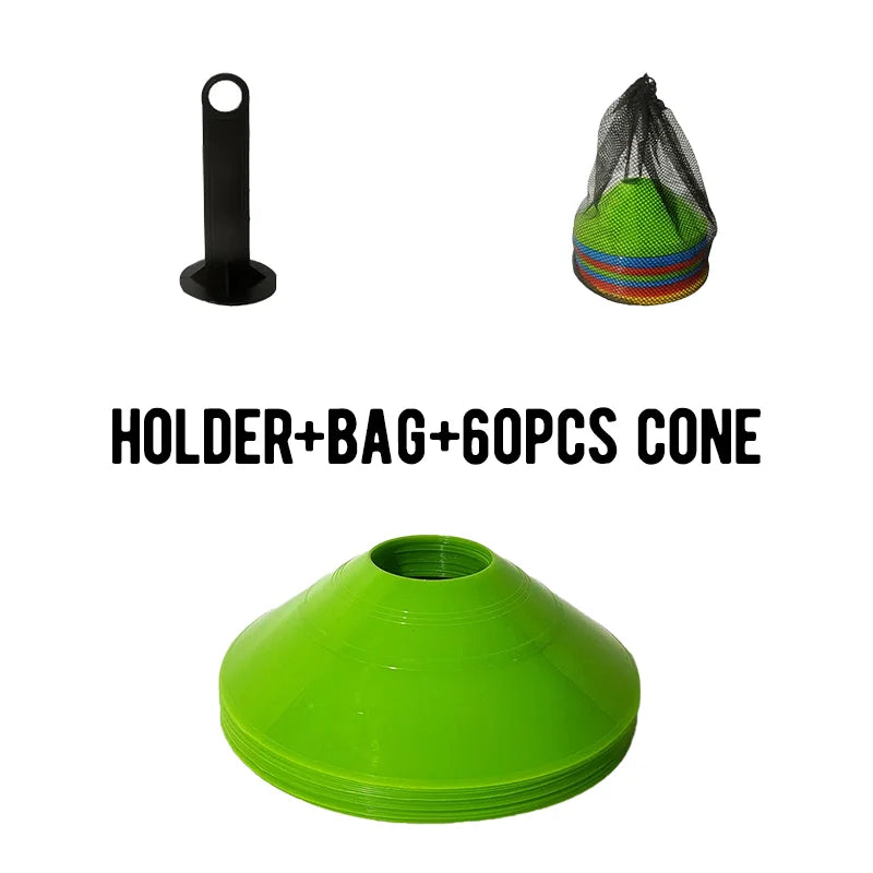 Football Training Cone Set β 20 / 40 / 60 Pack Agility Disc Cones | Speed & Coordination Drills for Kids & Adults