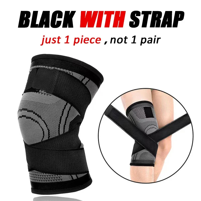 Adjustable Patella Stabiliser Knee Support – Compression Sports Knee Brace for Running, Football & Gym Training
