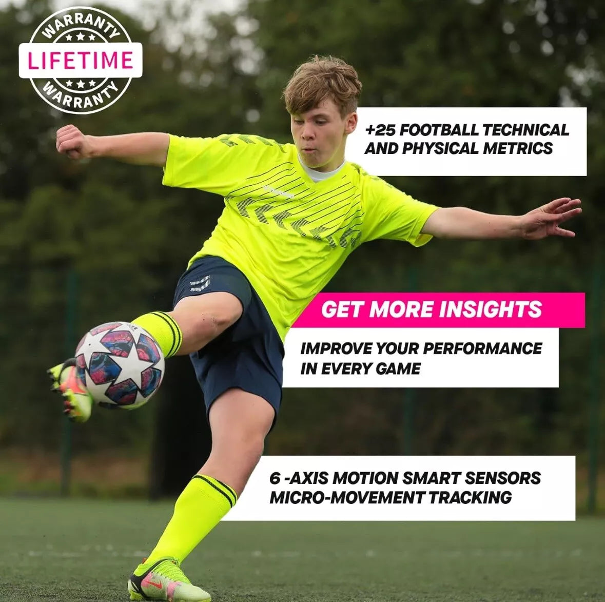 Playermaker 2.0 Soccer GPS Tracker – Boot-Mounted Sensor + 12-Month Membership (Save £41 vs Buying Direct)