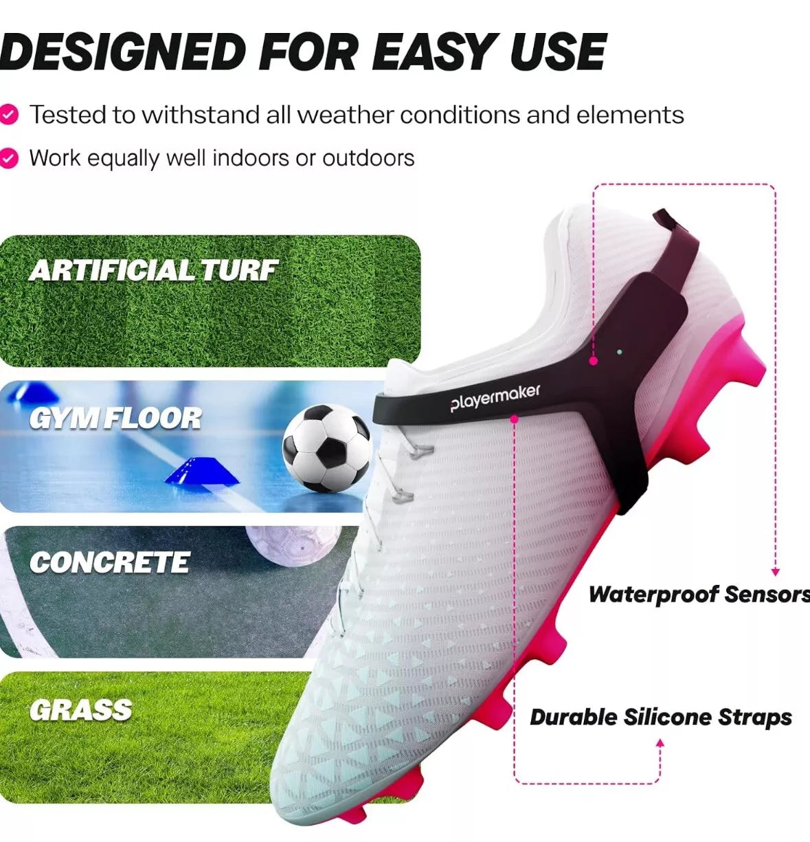 Playermaker 2.0 Soccer GPS Tracker – Boot-Mounted Sensor + 12-Month Membership (Save £41 vs Buying Direct)