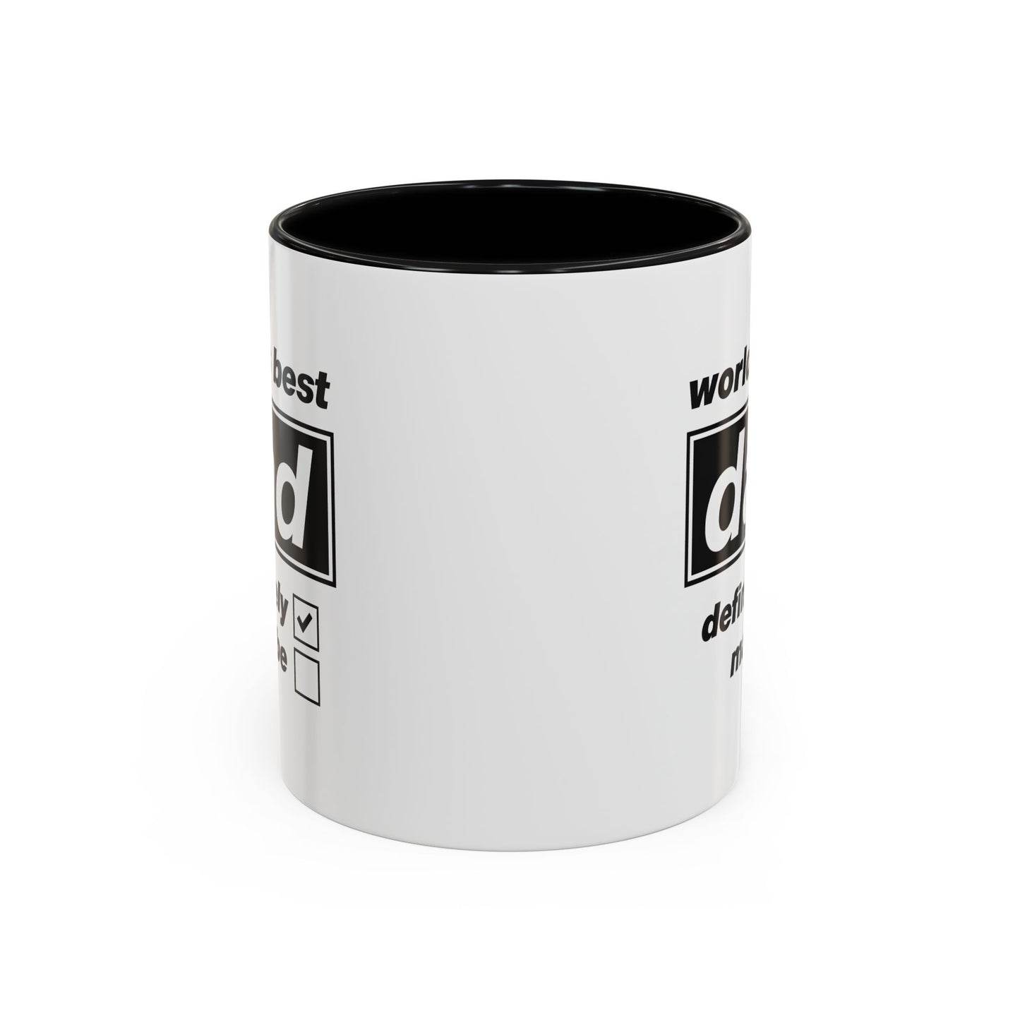 World's Best Dad Mug — "Definitely" Checked Funny Father's Day Coffee Mug