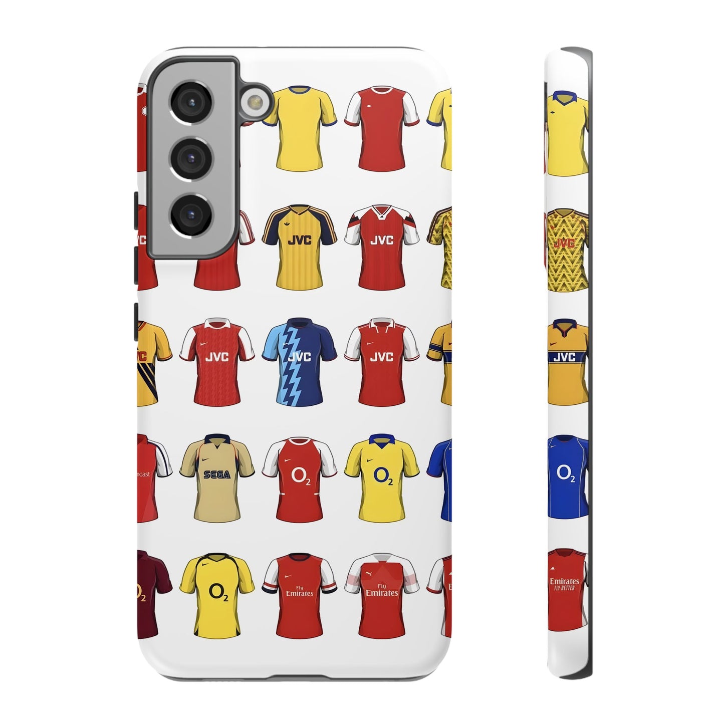 Arsenal Football Jersey Pattern Phone Case – Vintage Kit Collage Tough Cases