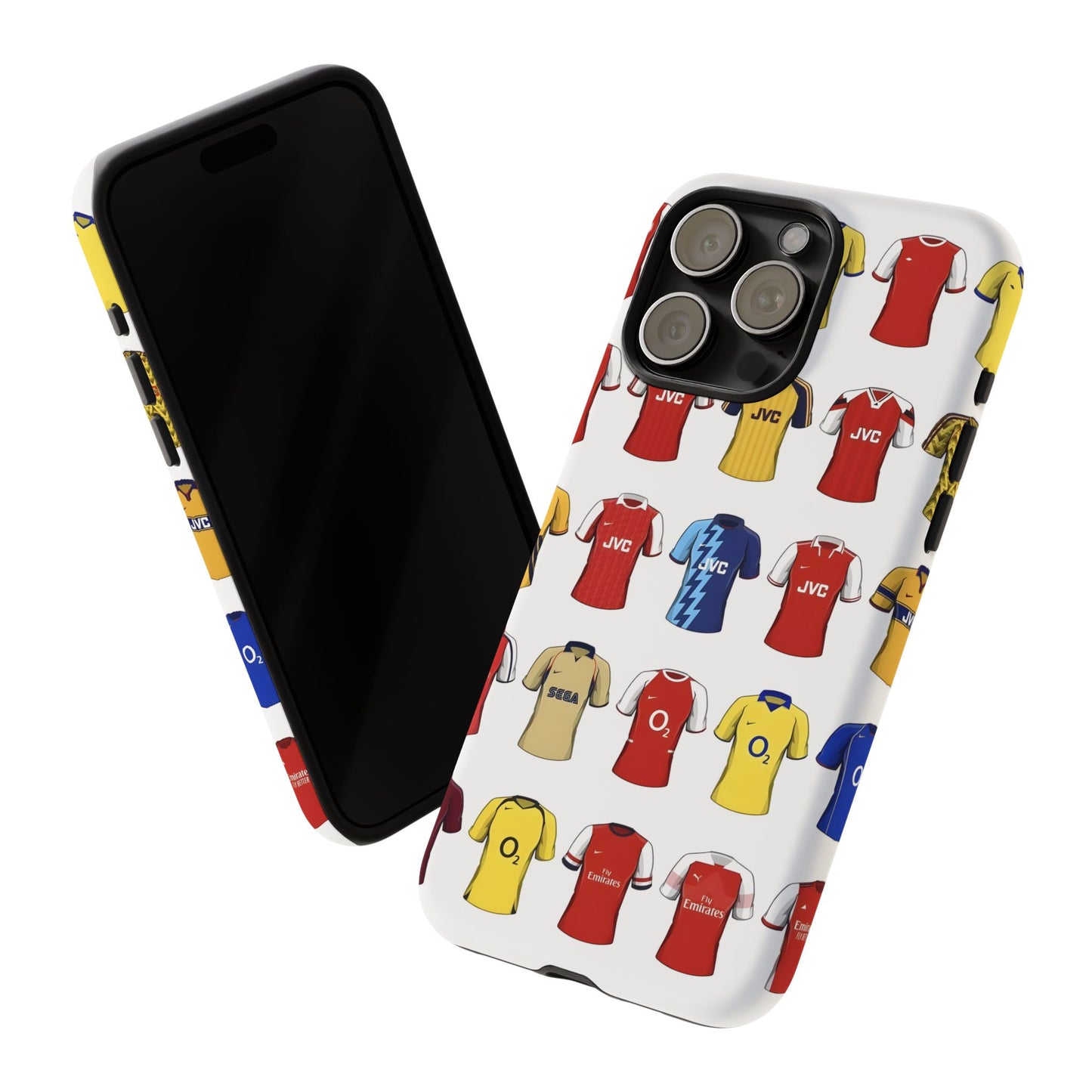 Arsenal Football Jersey Pattern Phone Case – Vintage Kit Collage Tough Cases