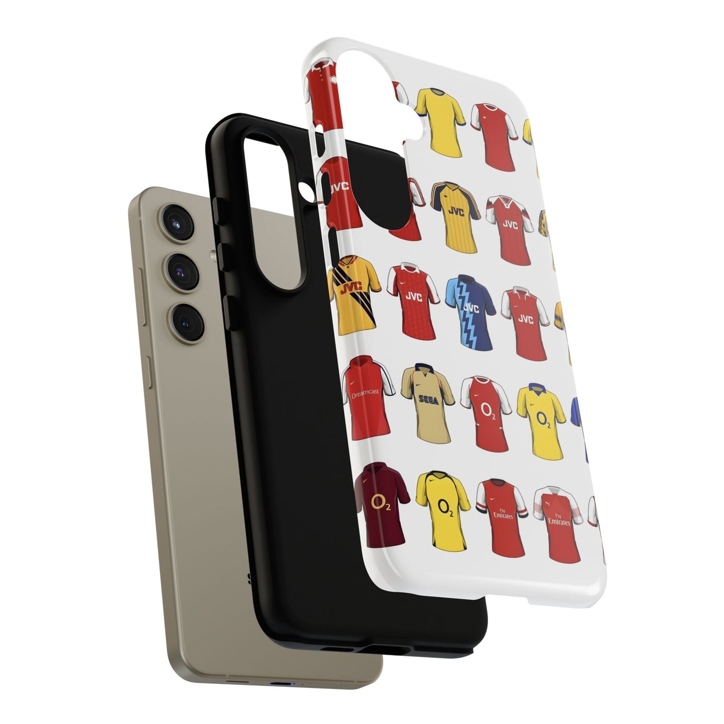 Arsenal Football Jersey Pattern Phone Case – Vintage Kit Collage Tough Cases
