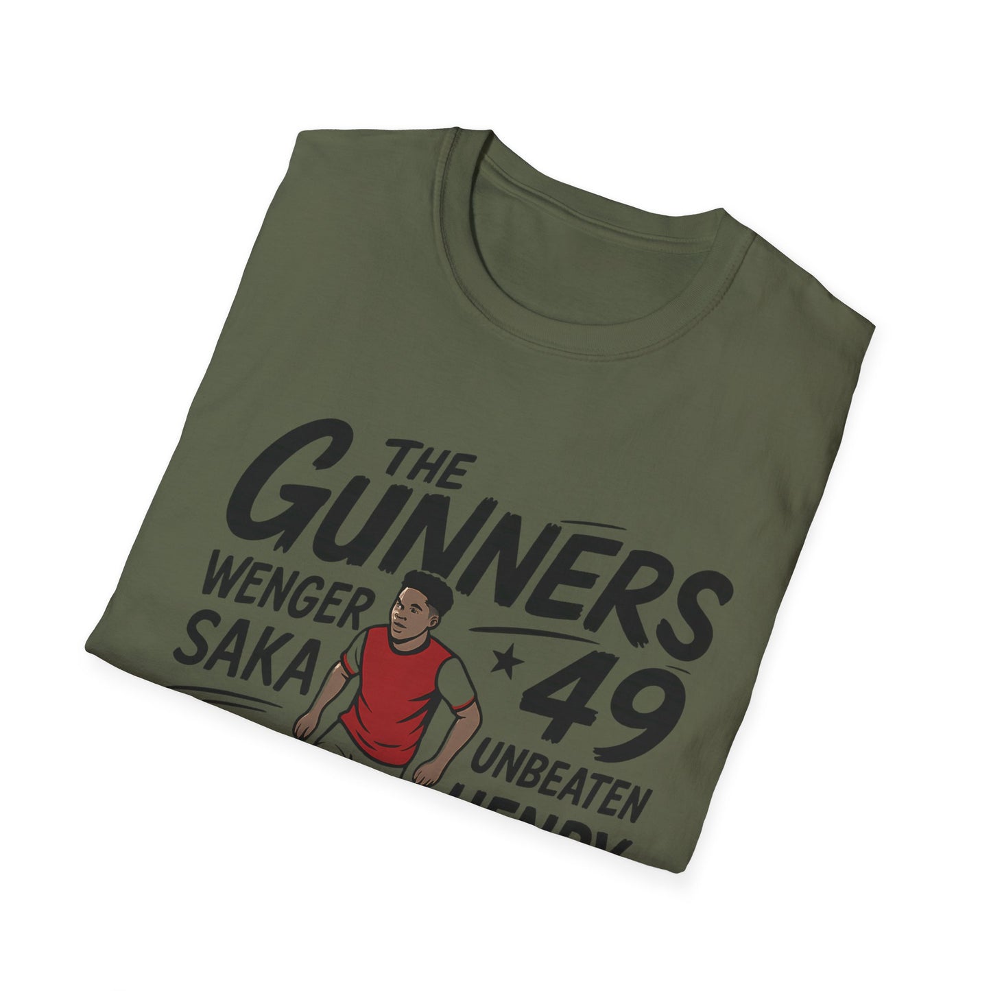 The Gunners Arsenal T-Shirt — Arsenal Legends Shirt (Wenger, Henry, Bergkamp, Saka)