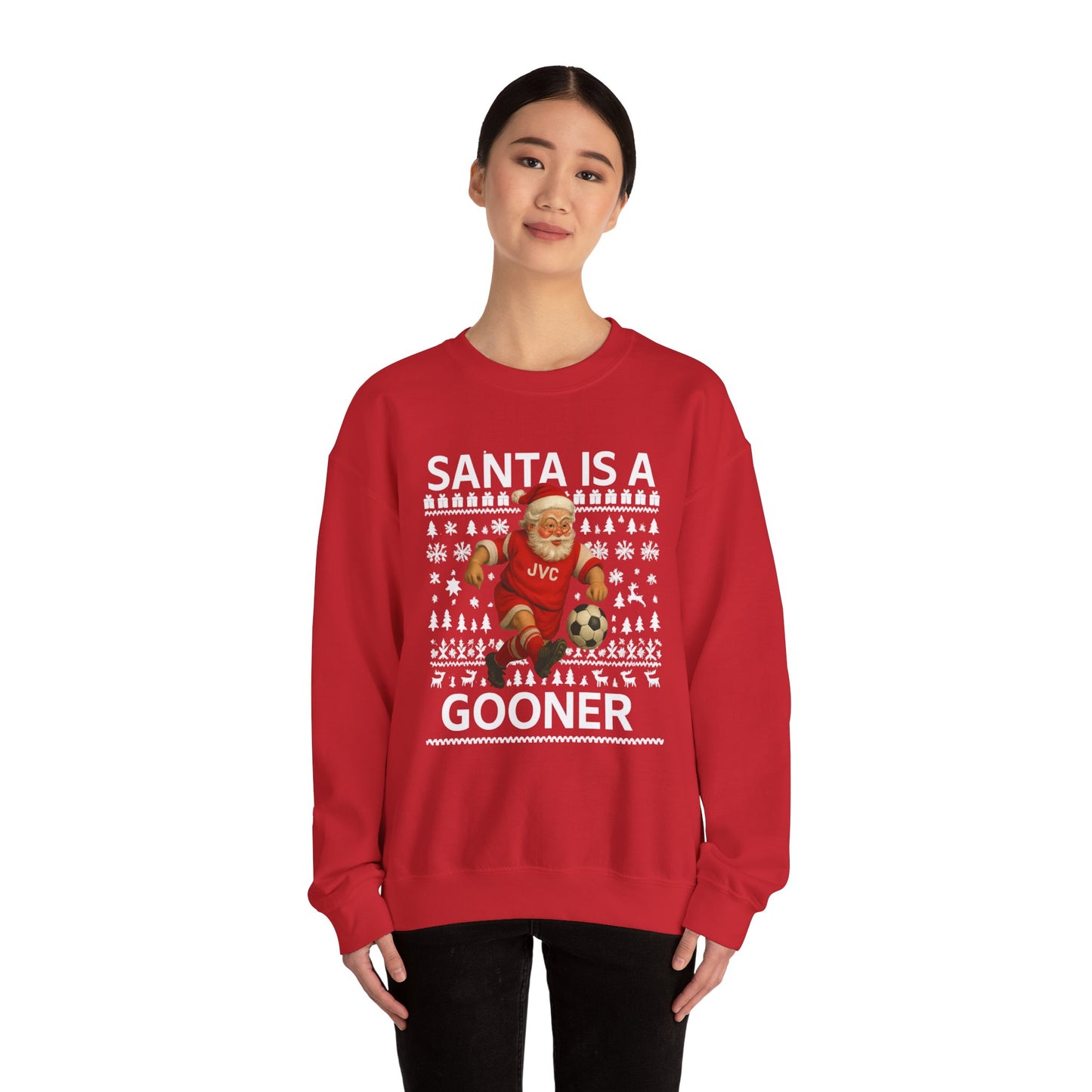 Santa Is A Gooner Sweatshirt — Christmas Crewneck for Football Fans
