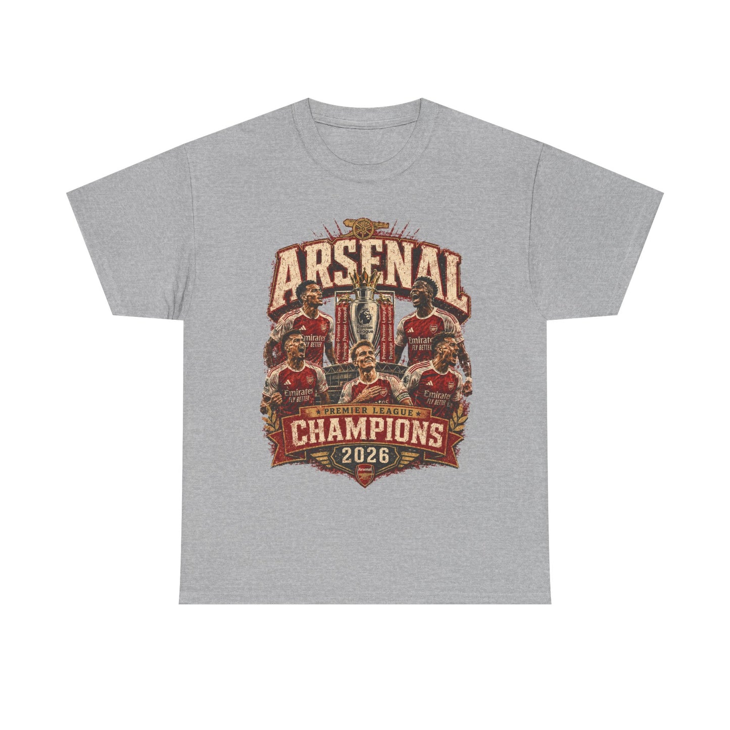 Arsenal 2026 Champions T-Shirt — Retro Team Trophy Football Tee