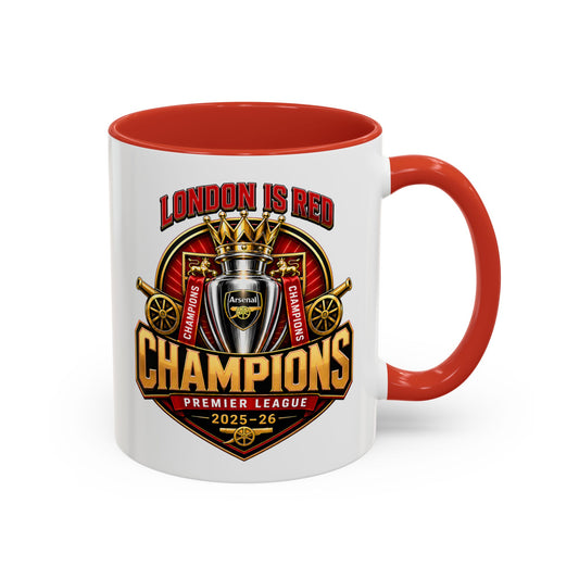 Premier League Champions Accent Coffee Mug – "London Is Red" 11oz