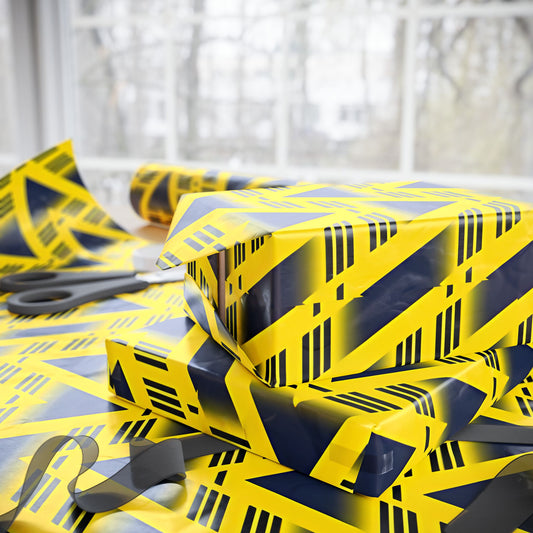 Arsenal Bruised Banana Gift Wrap — Modern Geometric Wrapping Paper
