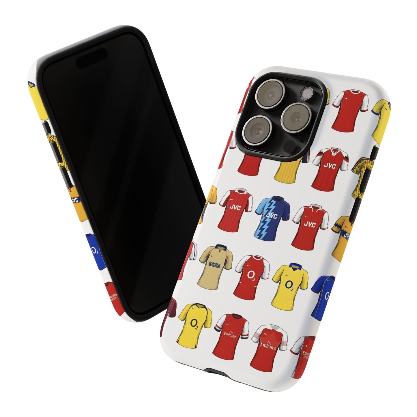 Arsenal Football Jersey Pattern Phone Case – Vintage Kit Collage Tough Cases