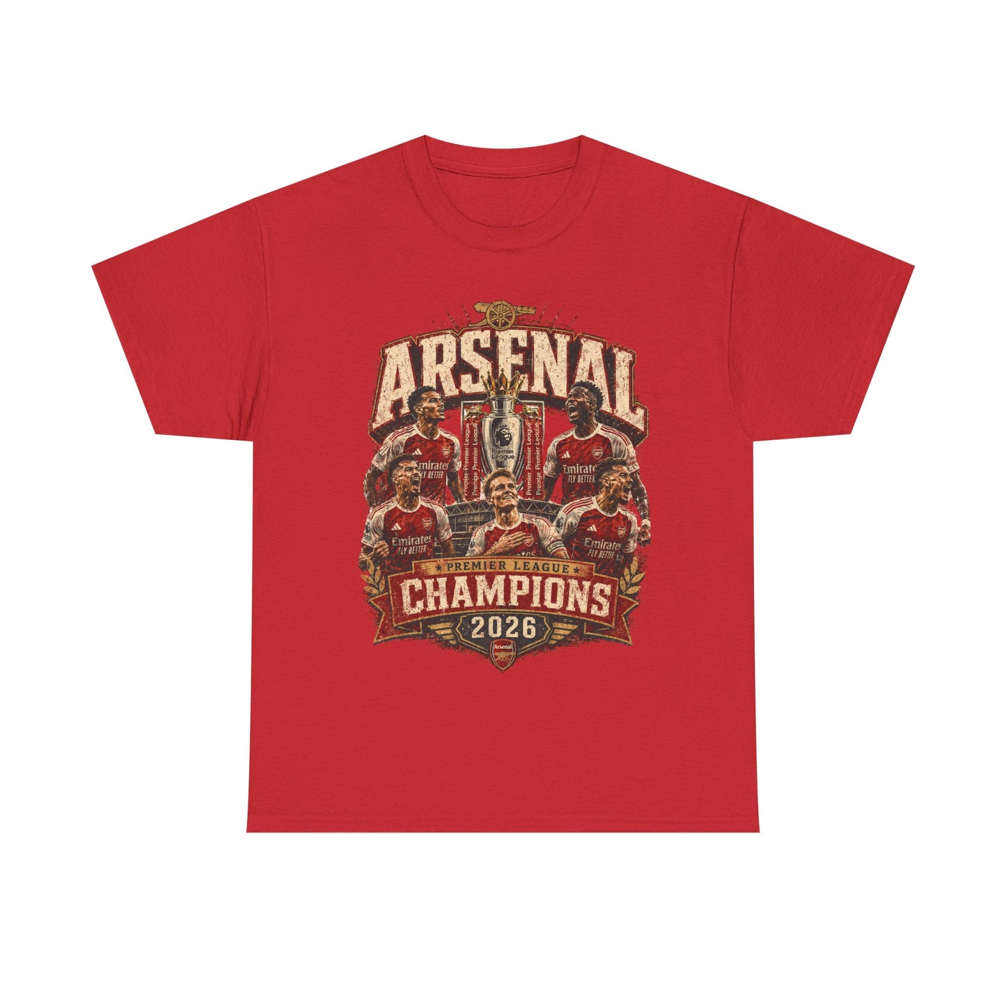 Arsenal 2026 Champions T-Shirt — Retro Team Trophy Football Tee