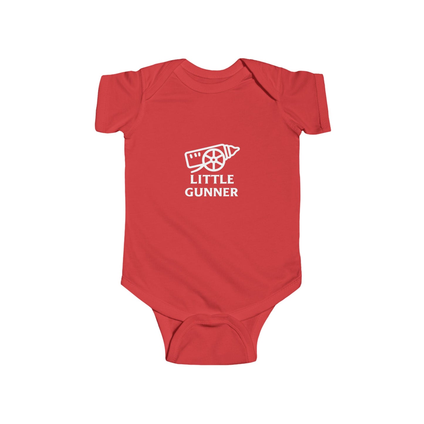 Baby Bodysuit - "Little Gunner" Cannon Graphic Infant Onesie (Newborn to 24M)