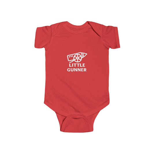 Baby Bodysuit - "Little Gunner" Cannon Graphic Infant Onesie (Newborn to 24M)