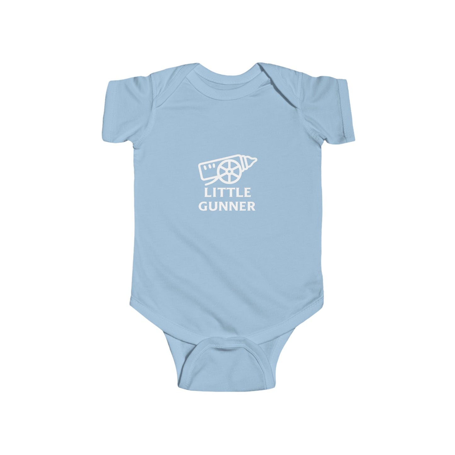 Baby Bodysuit - "Little Gunner" Cannon Graphic Infant Onesie (Newborn to 24M)