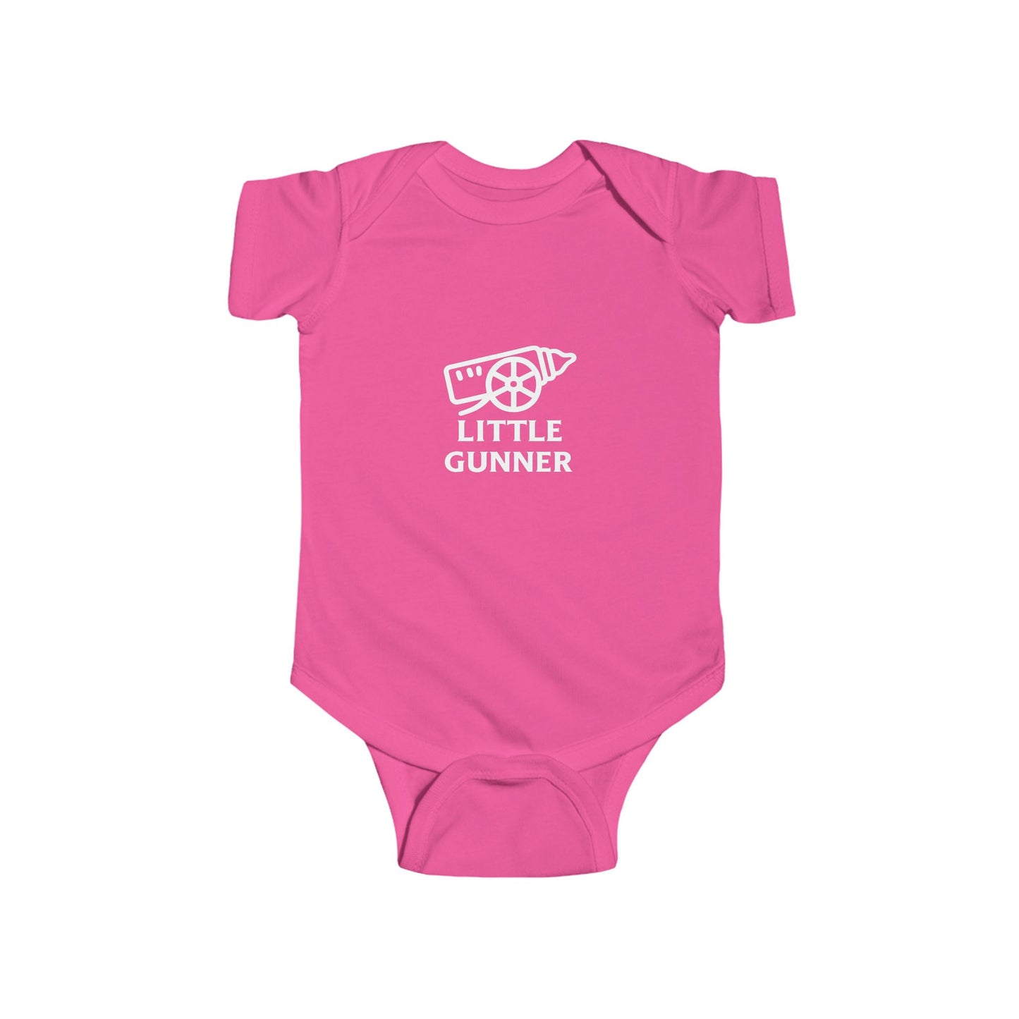 Baby Bodysuit - "Little Gunner" Cannon Graphic Infant Onesie (Newborn to 24M)