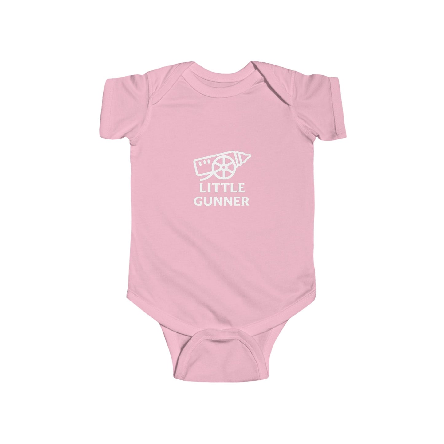 Baby Bodysuit - "Little Gunner" Cannon Graphic Infant Onesie (Newborn to 24M)