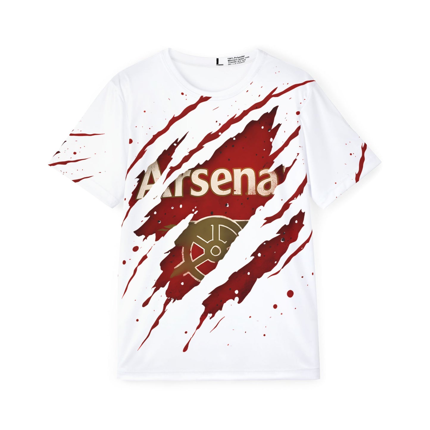 Arsenal Inspired Ripped-Logo Sports Jersey — Men’s Athletic Tee