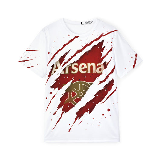 Arsenal Inspired Ripped-Logo Sports Jersey — Men’s Athletic Tee