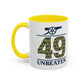 Arsenal '49 Unbeaten Accent Coffee Mug — Retro Football Fan Gift (11/15oz)
