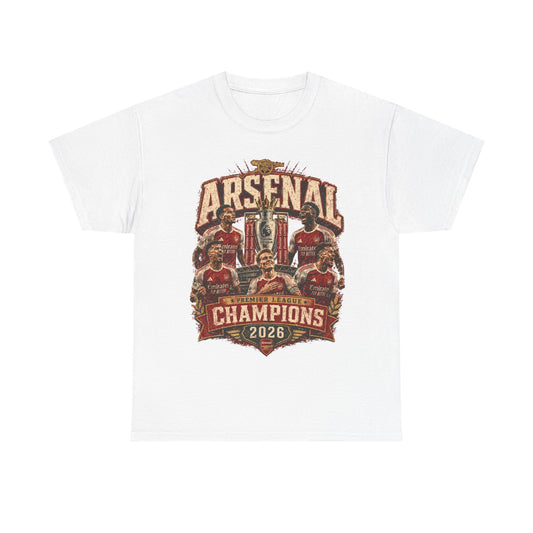 Arsenal 2026 Champions T-Shirt — Retro Team Trophy Football Tee