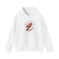 Arsenal Ripped Heart Graphic Hoodie — Distressed North London Emblem