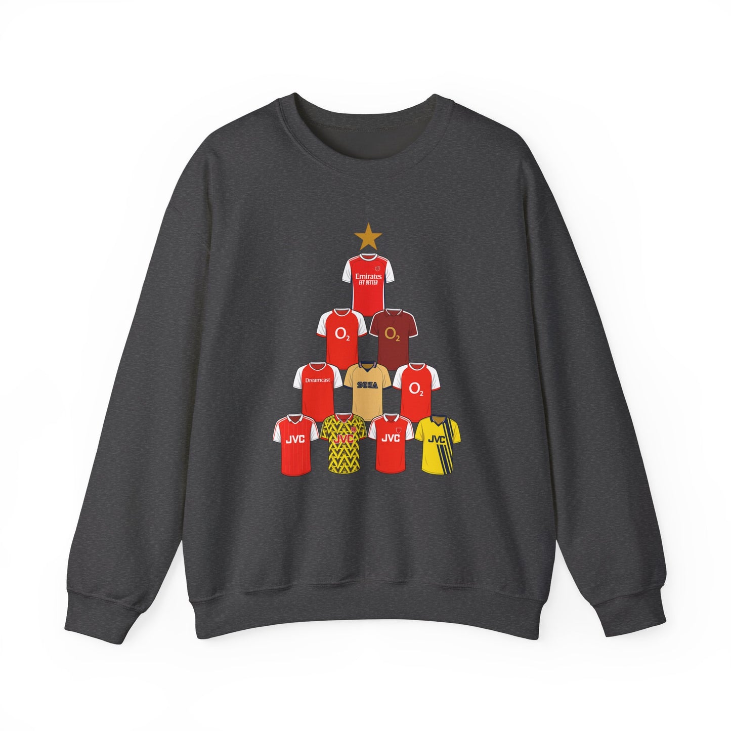 Football Jersey Christmas Tree Sweatshirt — Retro Kit Holiday Crewneck