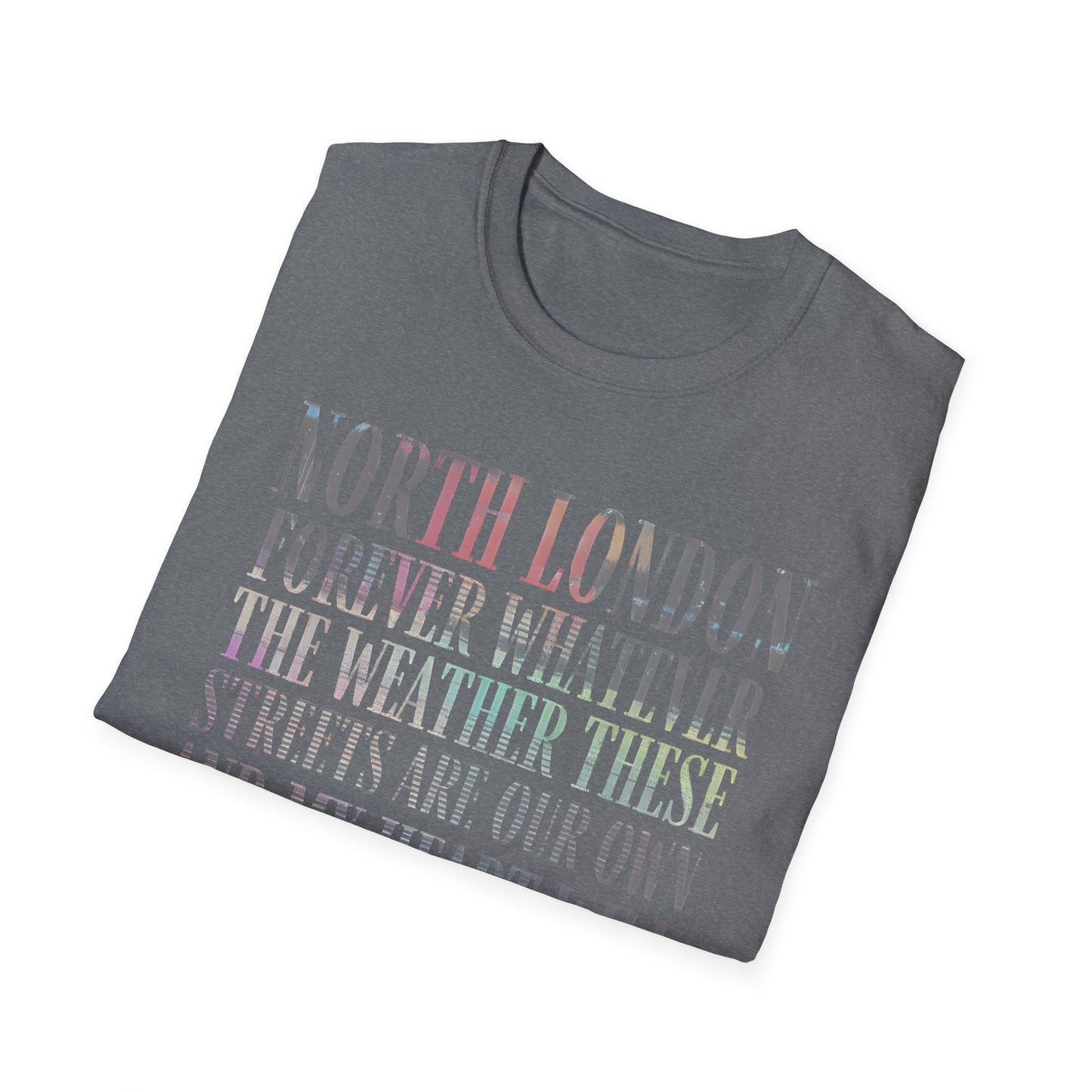 North London Typography T-Shirt — Pastel Lyrics Tee