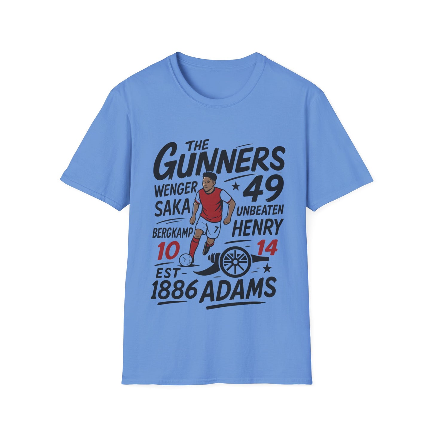 The Gunners Arsenal T-Shirt — Arsenal Legends Shirt (Wenger, Henry, Bergkamp, Saka)