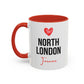 North London Forever Mug – Red Heart Football Coffee Cup (11oz)