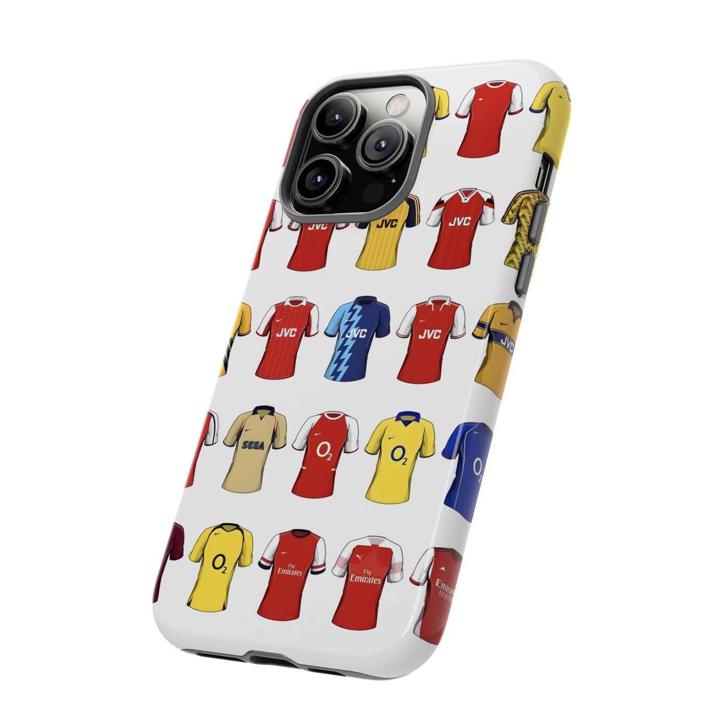 Arsenal Football Jersey Pattern Phone Case – Vintage Kit Collage Tough Cases