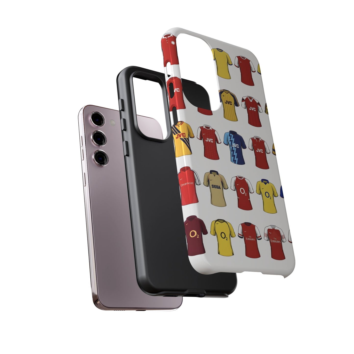 Arsenal Football Jersey Pattern Phone Case – Vintage Kit Collage Tough Cases