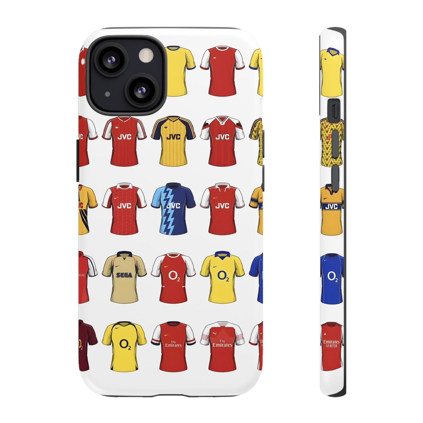 Arsenal Football Jersey Pattern Phone Case – Vintage Kit Collage Tough Cases