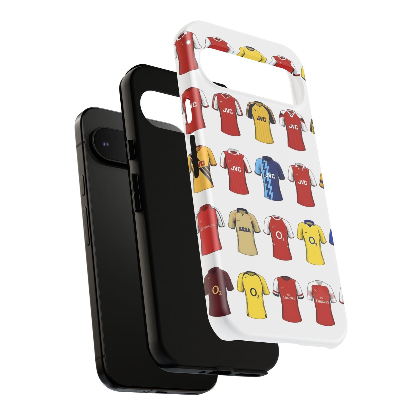 Arsenal Football Jersey Pattern Phone Case – Vintage Kit Collage Tough Cases