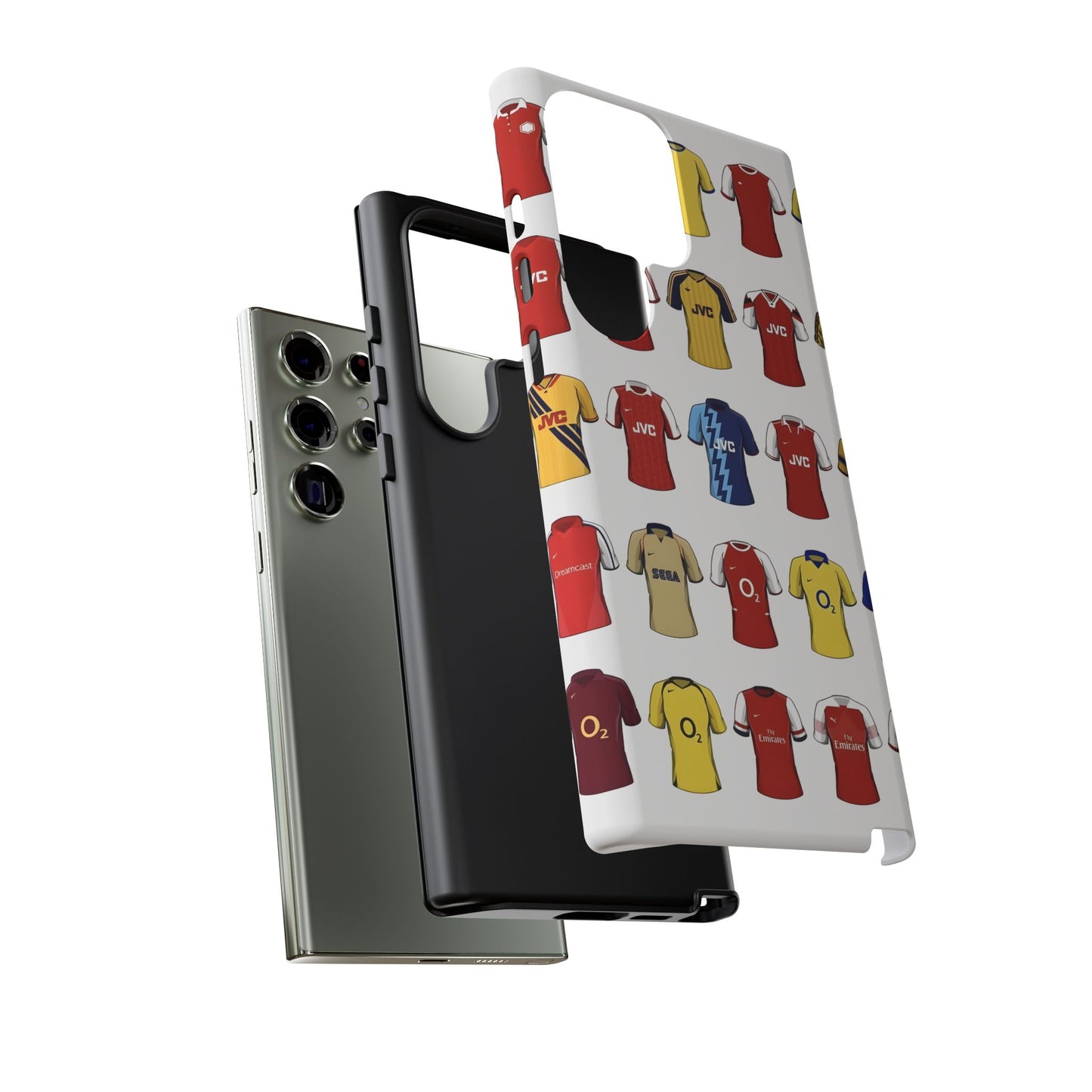 Arsenal Football Jersey Pattern Phone Case – Vintage Kit Collage Tough Cases