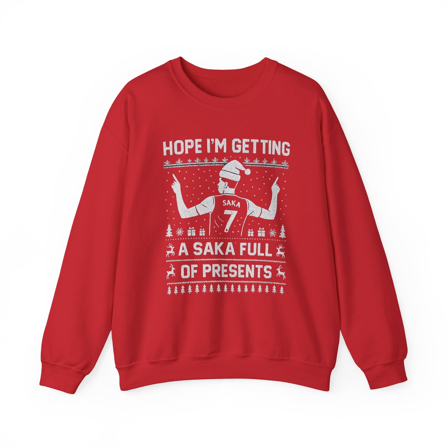Arsenal Christmas Sweater  — "Hope I’m Getting A Saka Full Of Presents"