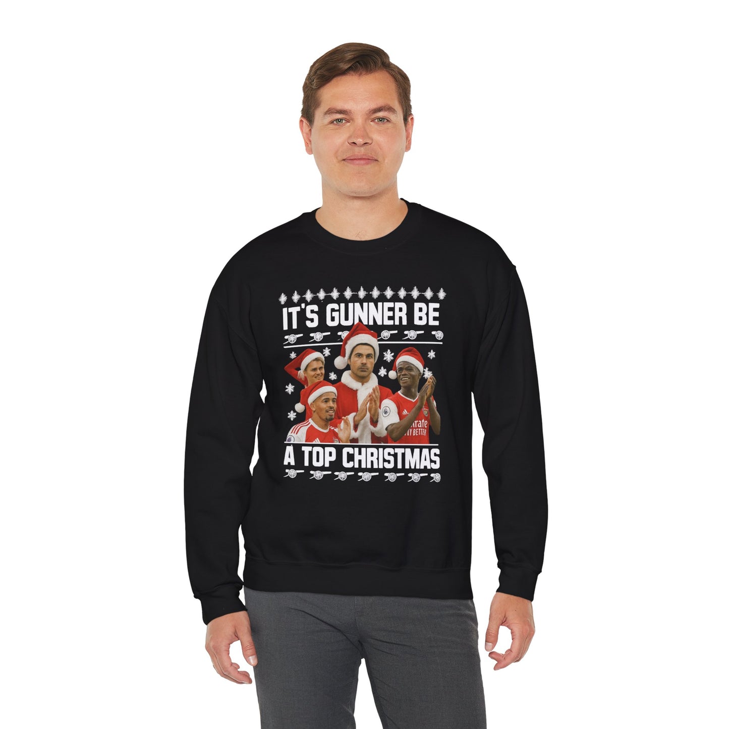 Christmas Sweatshirt — "It's Gunner Be a Top Christmas" Holiday Crewneck