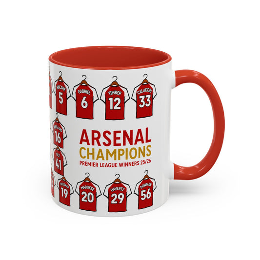 Arsenal Premier League Champions 2025/26 Squad Mug