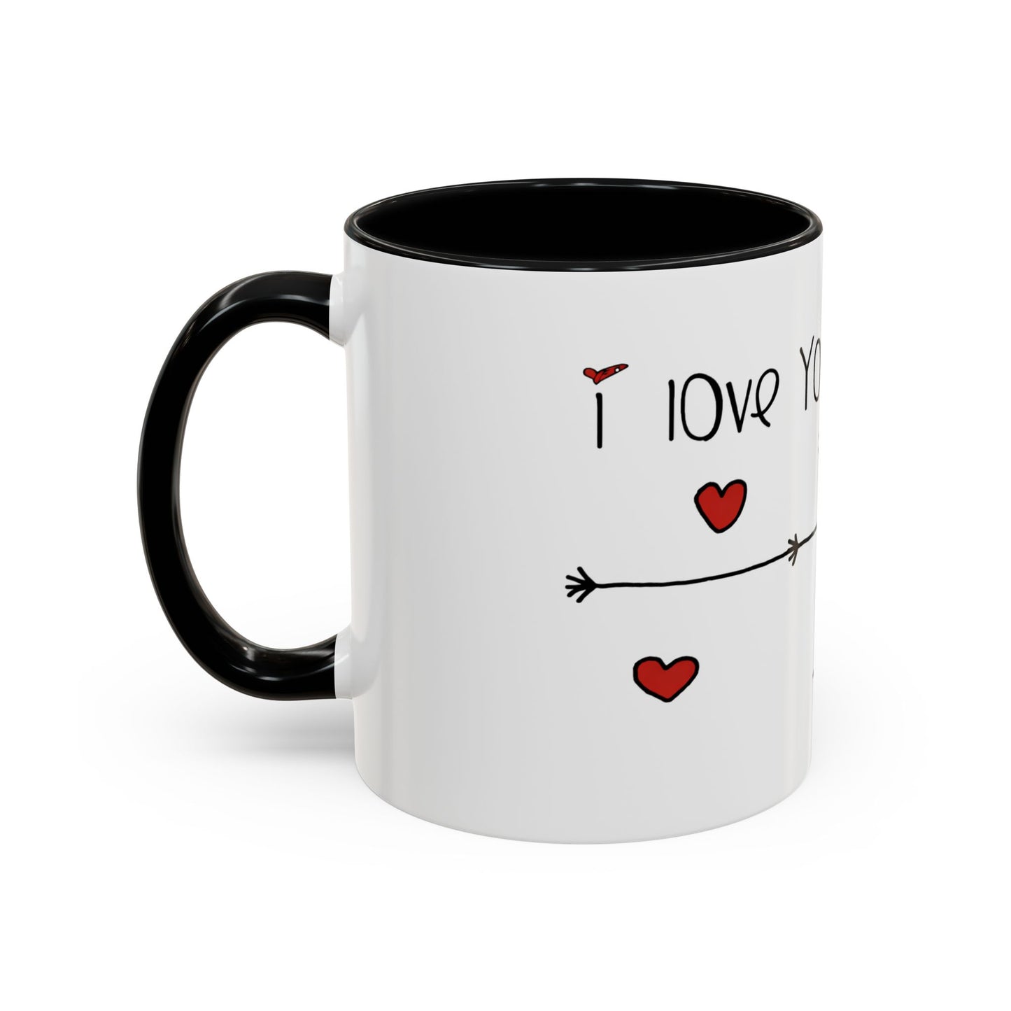 I Love You This Much Coffee Mug — For Her Cute Stick Figure Valentine Mug