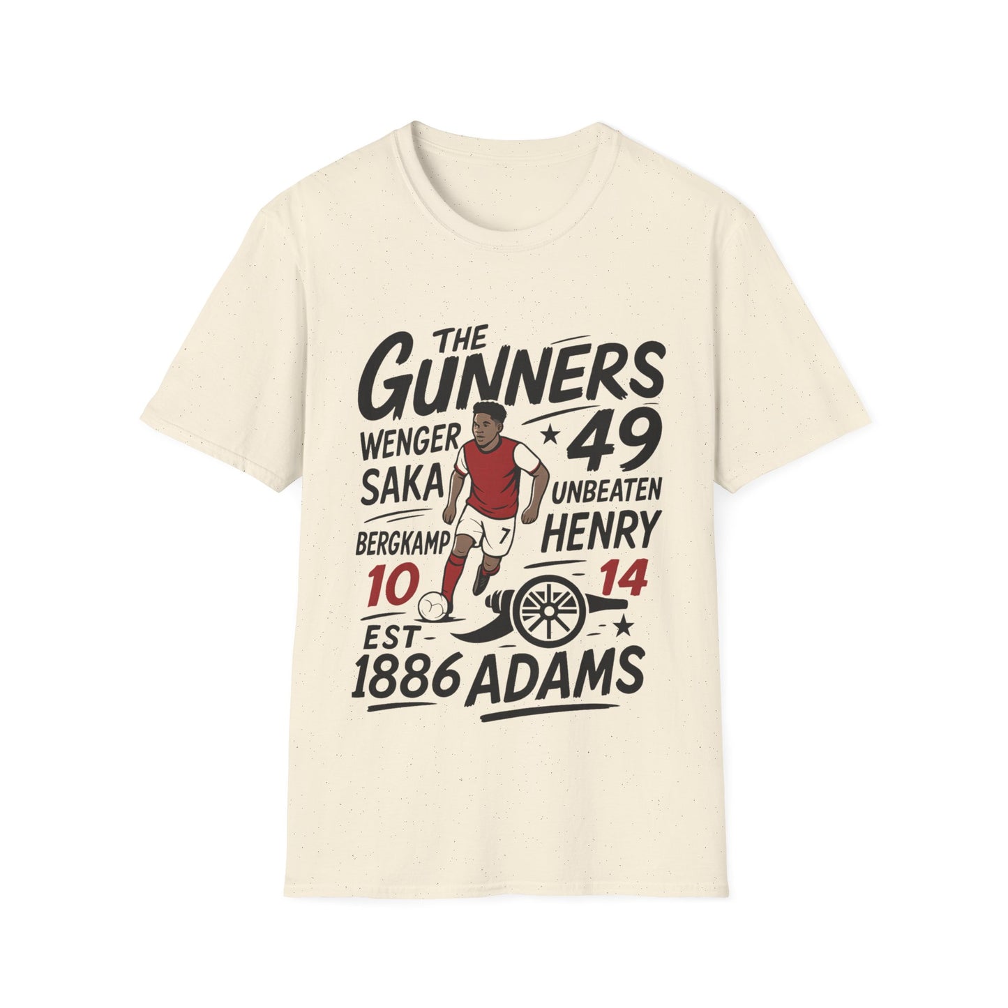 The Gunners Arsenal T-Shirt — Arsenal Legends Shirt (Wenger, Henry, Bergkamp, Saka)