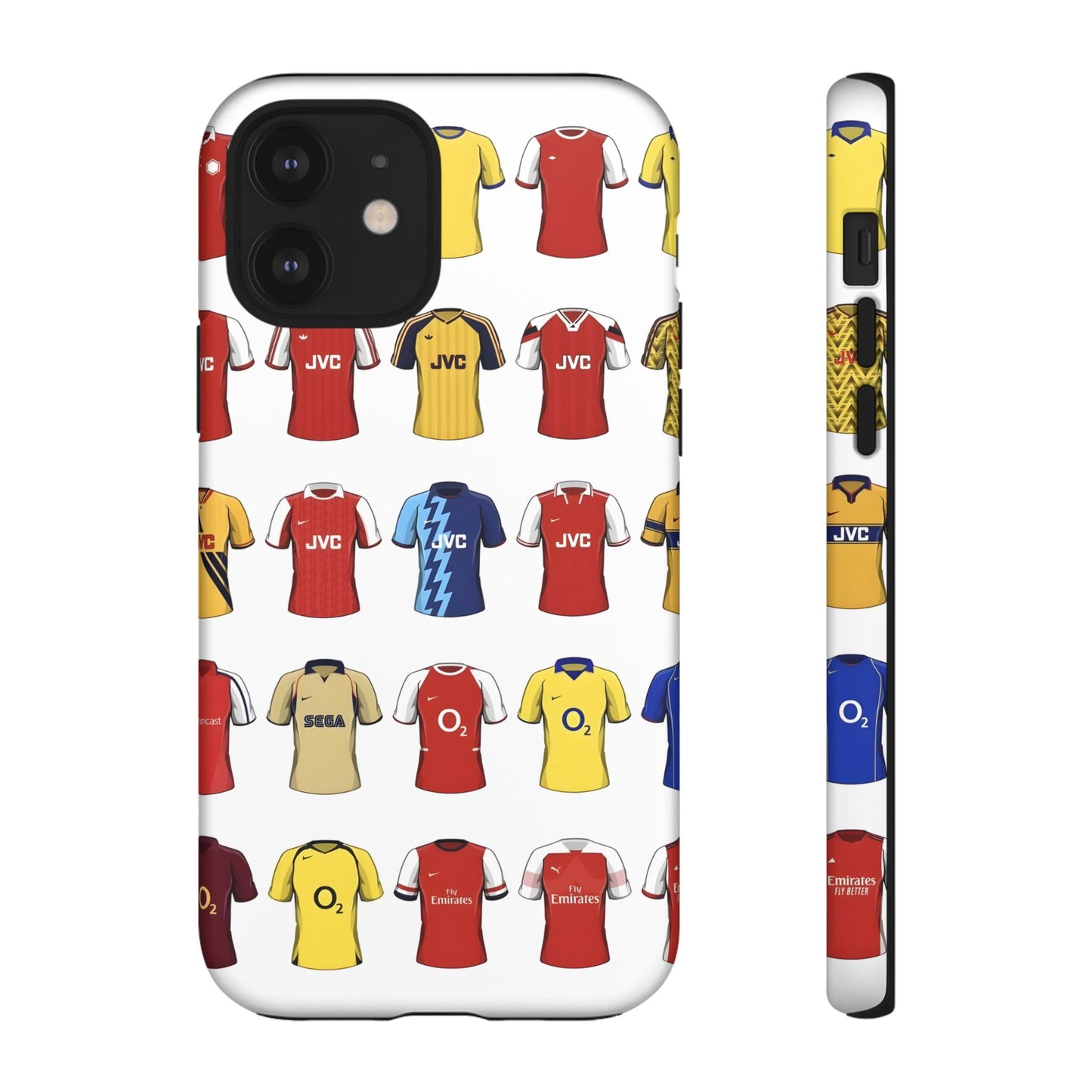 Arsenal Football Jersey Pattern Phone Case – Vintage Kit Collage Tough Cases
