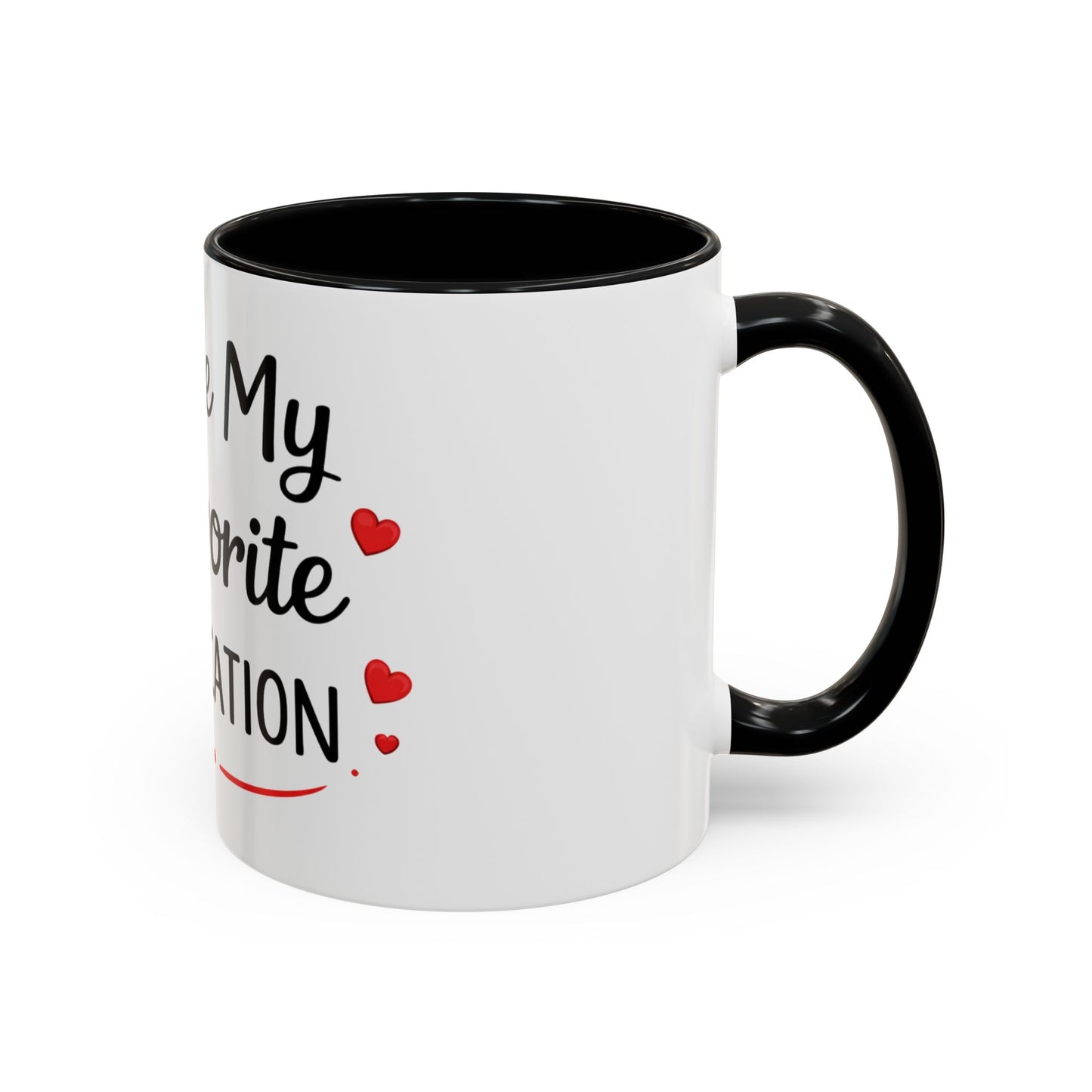 Coffee Mug — "You're My Favorite Notification" Accent Love Mug (11/15 oz)