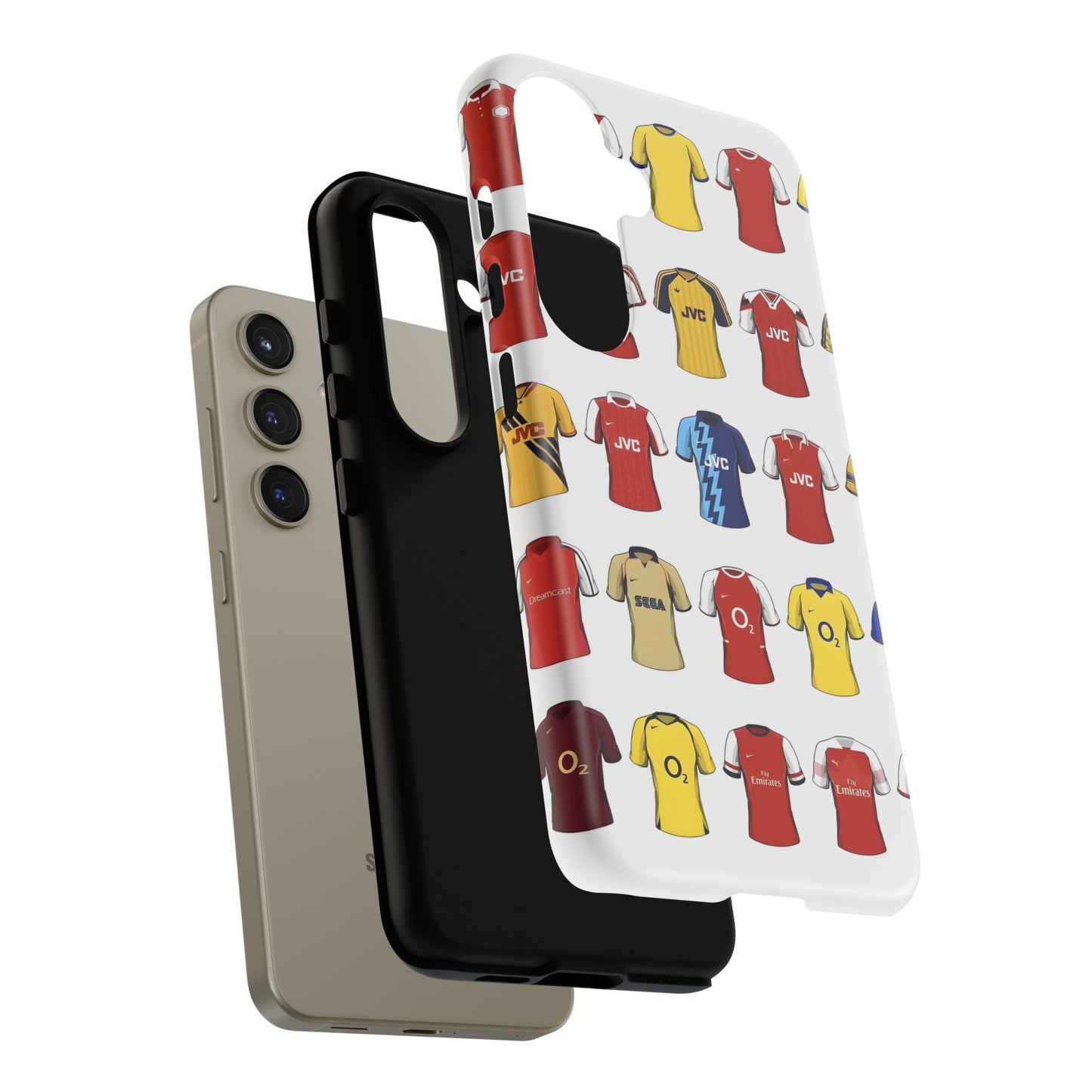 Arsenal Football Jersey Pattern Phone Case – Vintage Kit Collage Tough Cases