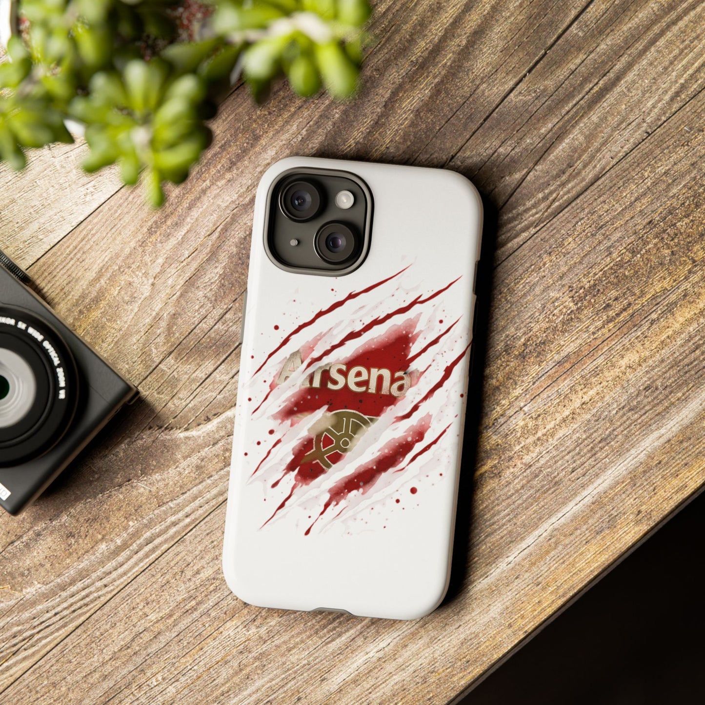 Arsenal Inspired Ripped Claw Phone Case — Football Fan Protective Cover