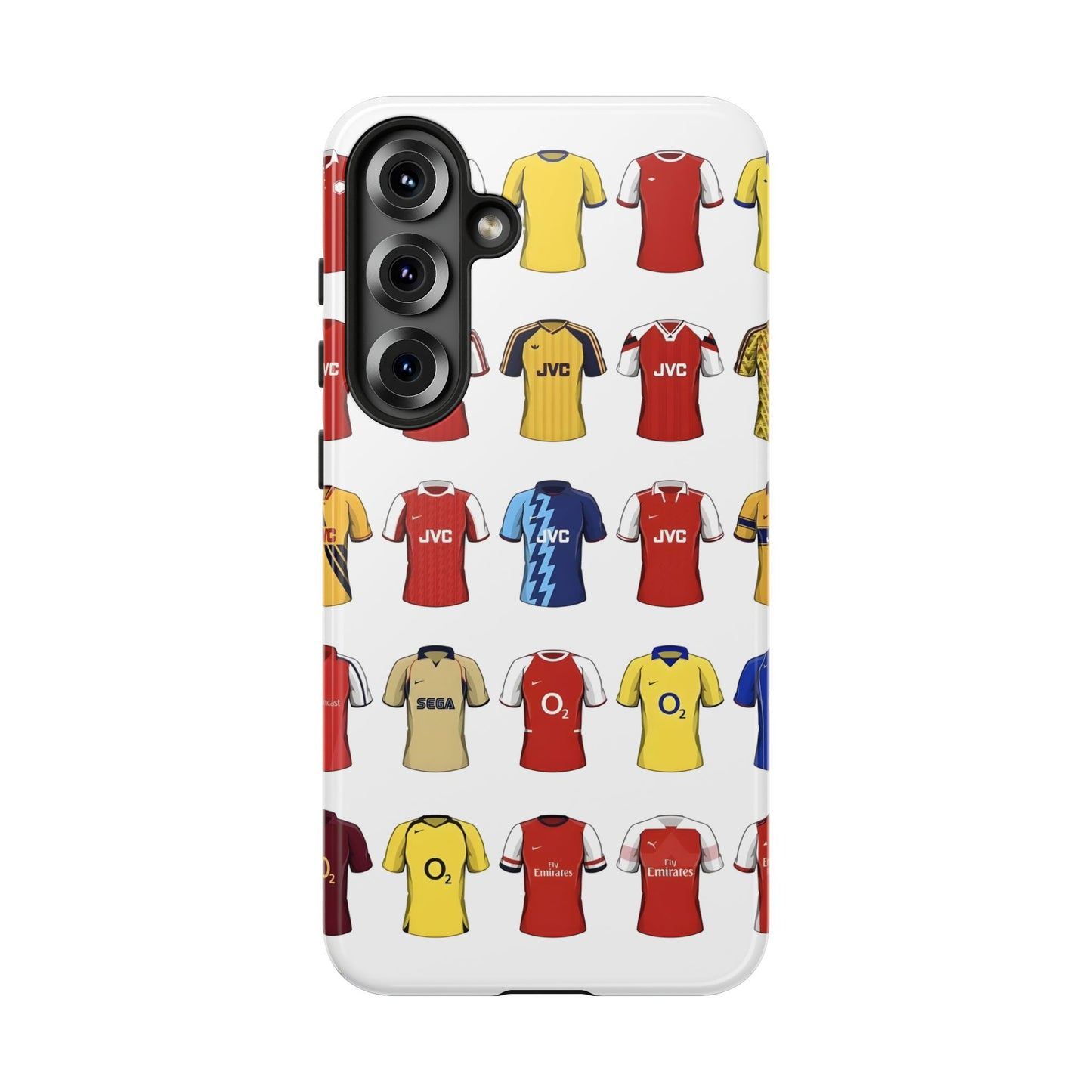 Arsenal Football Jersey Pattern Phone Case – Vintage Kit Collage Tough Cases