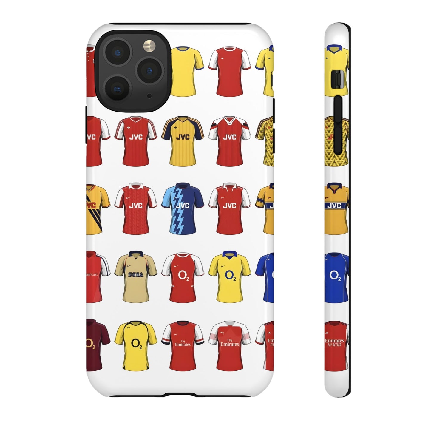 Arsenal Football Jersey Pattern Phone Case – Vintage Kit Collage Tough Cases