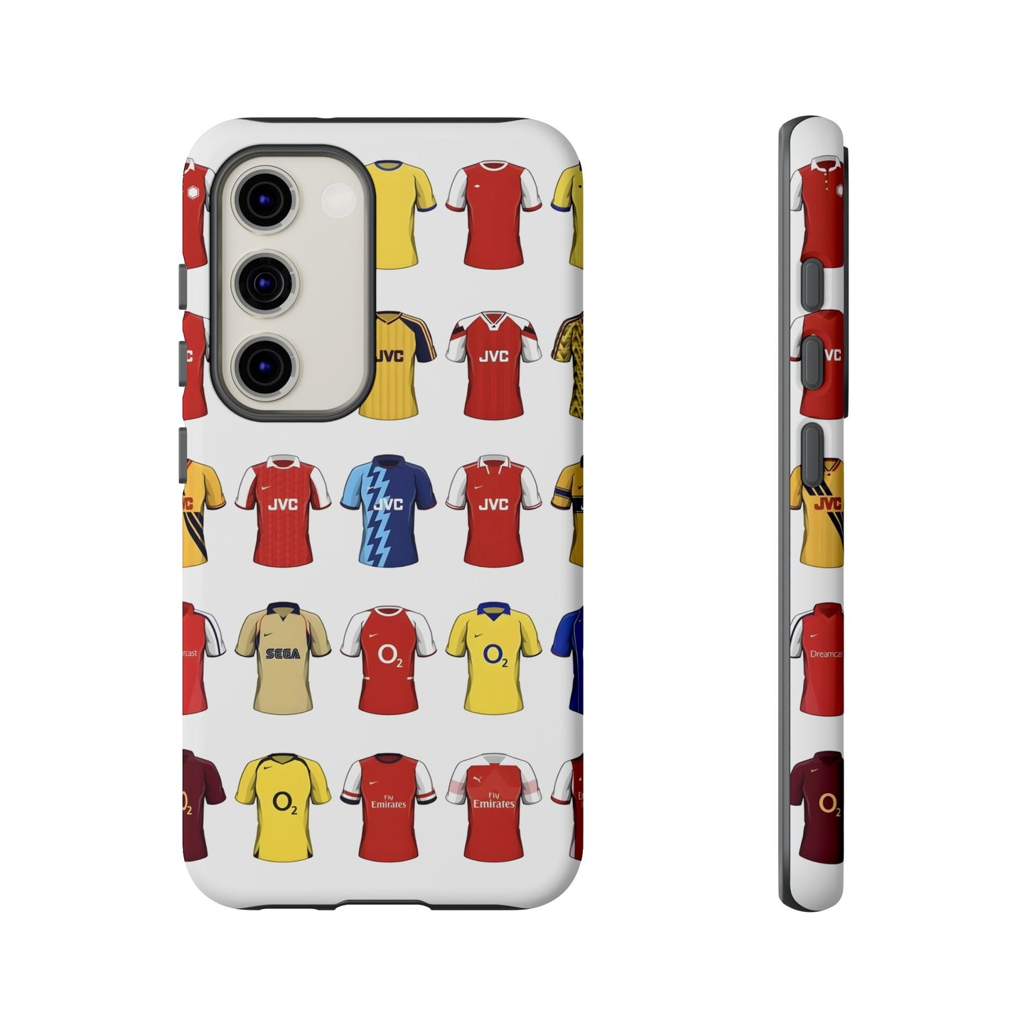 Arsenal Football Jersey Pattern Phone Case – Vintage Kit Collage Tough Cases