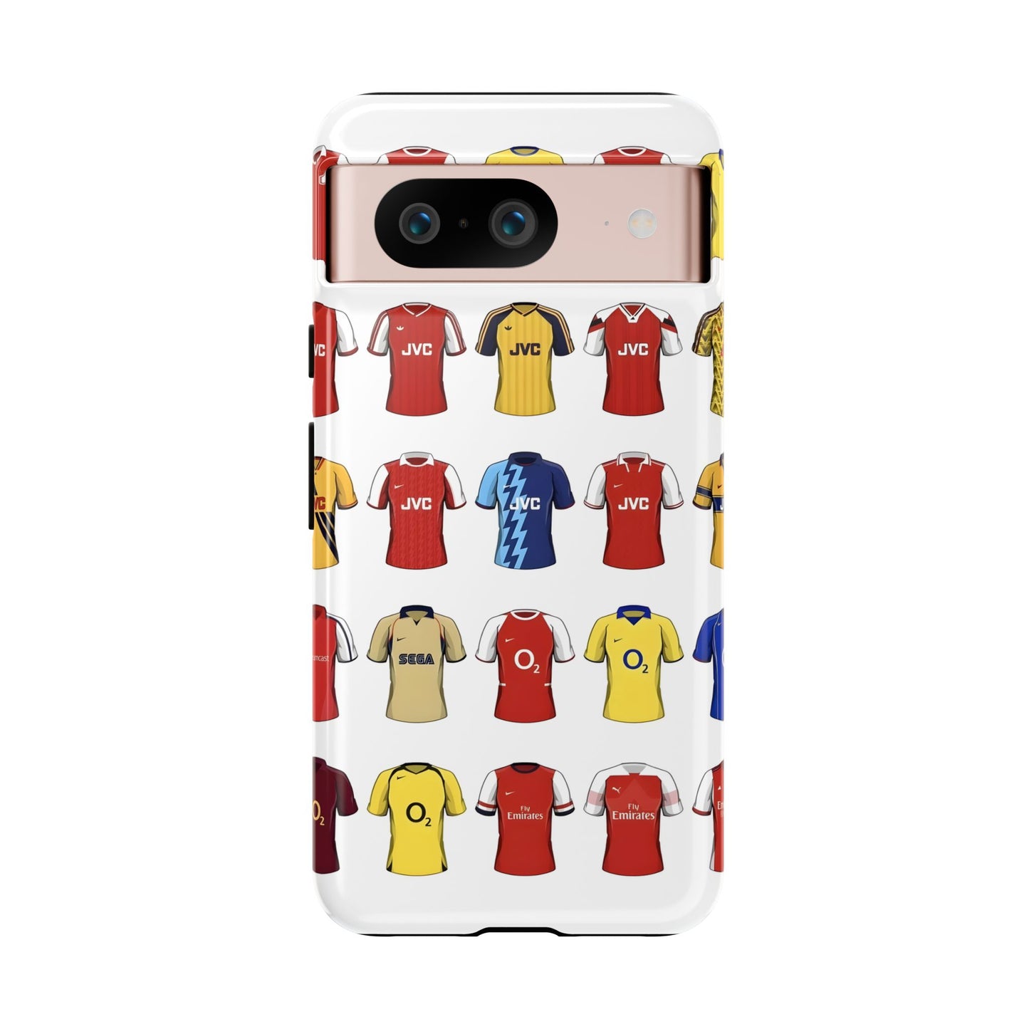 Arsenal Football Jersey Pattern Phone Case – Vintage Kit Collage Tough Cases