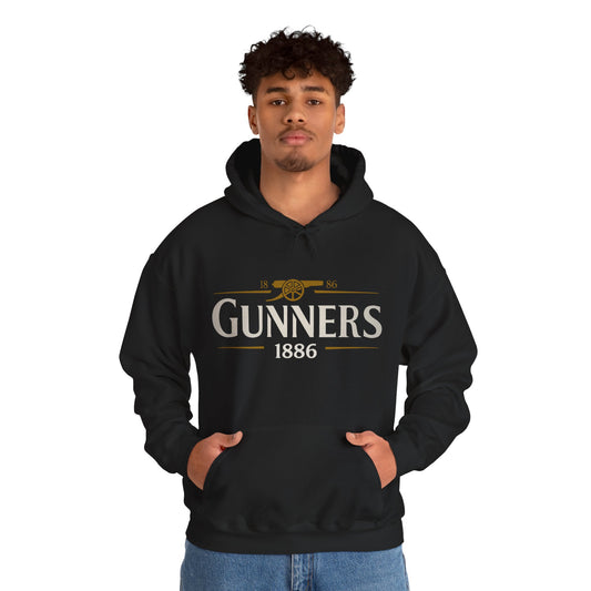 Gunners 1886 Hoodie — Vintage Football Supporter Pullover